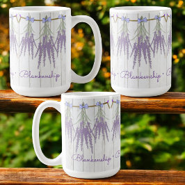 Vorlage für die Blume der rustikalen Lavendel Kaffeetasse