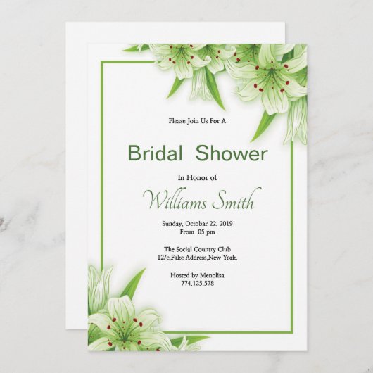 Vorlage für die Blumendusche (Vorne/Hinten)