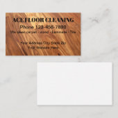 Vorlage für die Bodenreinigung Visitenkarte (Vorne/Hinten)