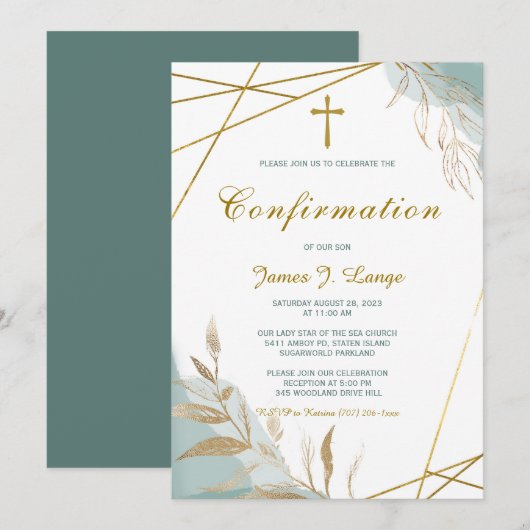 Vorlage für die Boy-Bestätigung (Vorne/Hinten)