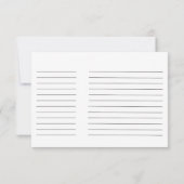 Vorlage für die Brautparty-Referenzkarte der Wildb (Rückseite)