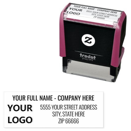 Vorlage für die Briefmarke personalisierter Logos Permastempel (Beispiel)
