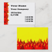 Vorlage für die Business Card des Red Flames Weste Visitenkarte (Vorne/Hinten)