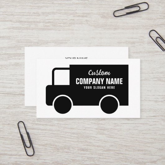 Vorlage für die Business Card für das Black Truck  Visitenkarte (Vorderseite/Rückseite Beispiel)