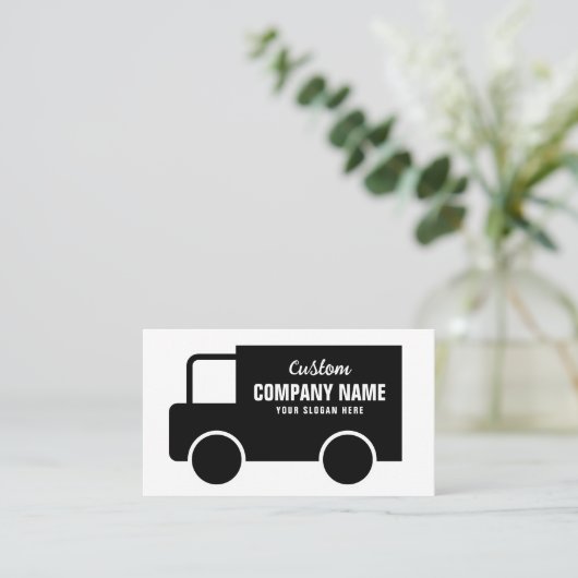 Vorlage für die Business Card für das Black Truck  Visitenkarte (Stehend Vorderseite)