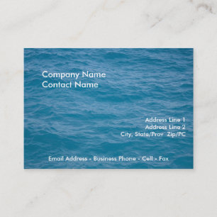 Vorlage für die Caribbean Blue Water-Karte Visitenkarte