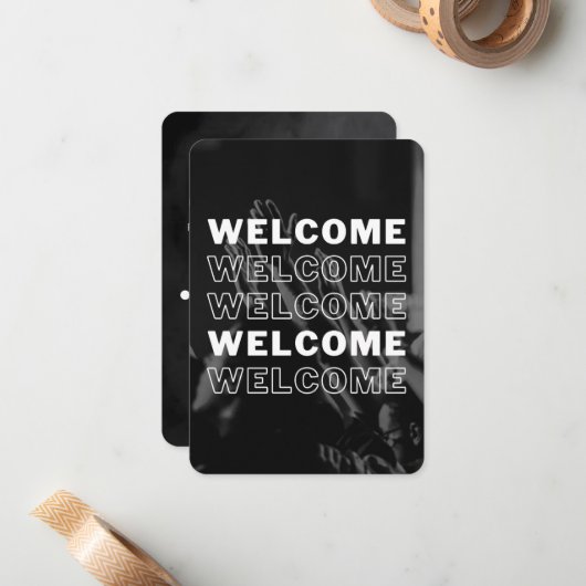 Vorlage für die Church Welcome Connection Card (Vorderseite/Rückseite Beispiel)