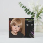 Vorlage für die Comp-Karte des Kinderdarstellers Postkarte (Stehend Vorderseite)