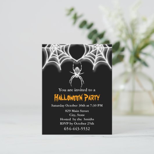 Vorlage für die Creepy Spider & Web Invassion Card (Stehend Vorderseite)