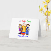 Vorlage für die Designerkarte des Lehrers (Gelbe Blume)