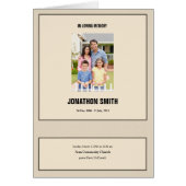 Vorlage für die druckbare Beerdigung (Vorne)