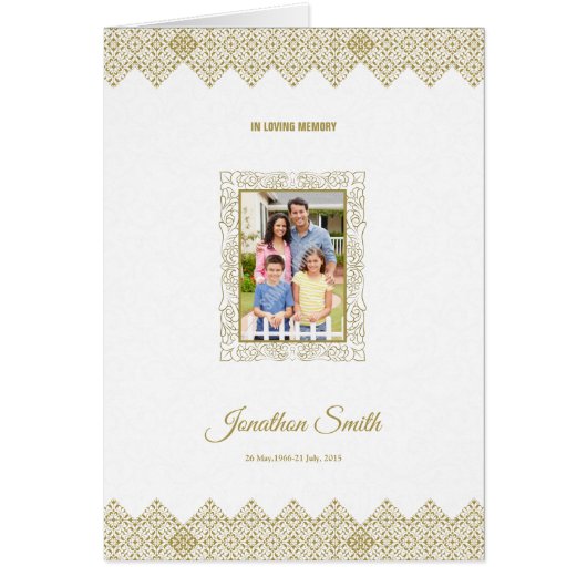 Vorlage für die druckbare Beerdigung (Vorne)