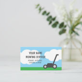 Vorlage für die einfache Rasenmäher Visitenkarte (Stehend Vorderseite)