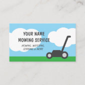Vorlage für die einfache Rasenmäher Visitenkarte (Vorderseite)
