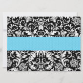 Vorlage für die Einladung eines schwarzen und blau (Rückseite)