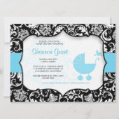 Vorlage für die Einladung eines schwarzen und blau (Vorderseite)