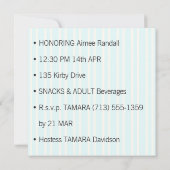 Vorlage für die Einladung eines Whimsical Baby Dus (Rückseite)