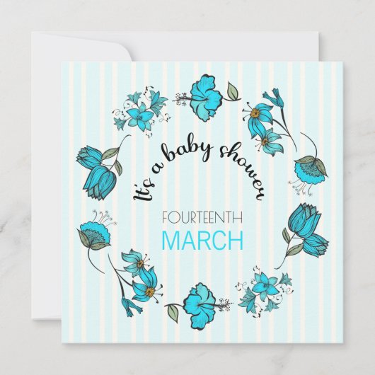 Vorlage für die Einladung eines Whimsical Baby Dus (Vorderseite)