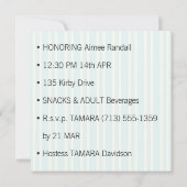 Vorlage für die Einladung eines Whimsical Baby Dus (Rückseite)