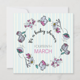 Vorlage für die Einladung eines Whimsical Baby Dus