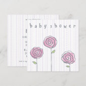 Vorlage für die Einladung eines Whimsical Baby Dus (Vorne/Hinten)