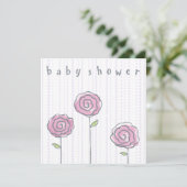 Vorlage für die Einladung eines Whimsical Baby Dus (Stehend Vorderseite)