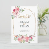 Vorlage für die Einladung von geometrischen Rahmen (Stehend Vorderseite)