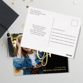 Vorlage für die Einladung von Gold Abschluss Foto