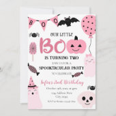 Vorlage für die Einladung von Halloween-Mädchen (Vorderseite)