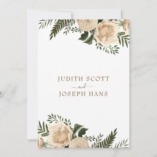 Vorlage für die Einladung von Hochzeiten in reiner (Rückseite)