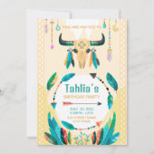 Vorlage für die Einladung von Indianern Boho zum G (Vorderseite)