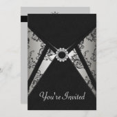 Vorlage für die Einladung von jeden Anlaß Black Da (Vorne/Hinten)