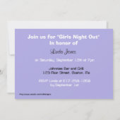 Vorlage für die Einladung von Mädchen (Rückseite)