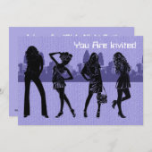 Vorlage für die Einladung von Mädchen (Vorne/Hinten)