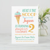 Vorlage für die Einladung von Minzeis zum Geburtst (Stehend Vorderseite)