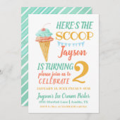 Vorlage für die Einladung von Minzeis zum Geburtst (Vorne/Hinten)