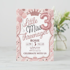 Vorlage für die Einladung von Miss Threenager