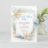 Vorlage für die Einladung von Starfish Beach (Stehend Vorderseite)