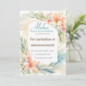 Vorlage für die Einladung von tropischen Blume (Stehend Vorderseite)