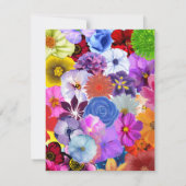 Vorlage für die Einladung von Wildblumen-Brautdusc (Rückseite)