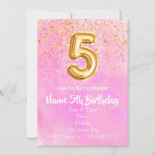 Vorlage für die Einladung zum 5. Geburtstag