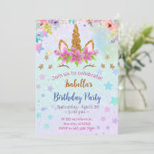 Vorlage für die Einladung zum Geburtstag, druckbar (Stehend Vorderseite)