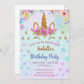 Vorlage für die Einladung zum Geburtstag, druckbar (Vorne/Hinten)