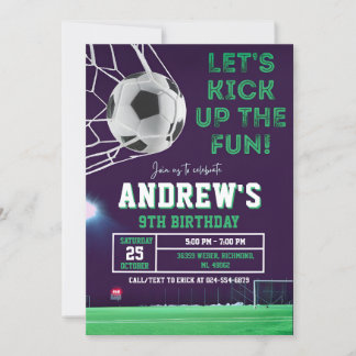 Vorlage für die Einladung zum Geburtstag von Fußba