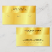 Vorlage für die Erinnerung von Metallic Gold Look Terminkarte (Vorne/Hinten)