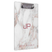 Vorlage für die erste Monogramm-Rose Gold Weißes M Klemmbrett (Rechts)