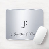 Vorlage für die erste Monogramm-Typografie Silver Mousepad (Mit Mouse)
