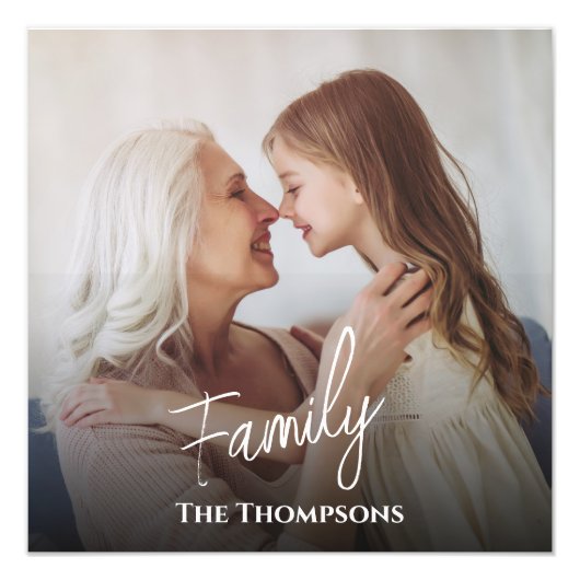 Vorlage für die Familienkalligraphie Fotodruck (Vorne)
