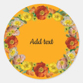 Vorlage für die Farben im Herbst Runder Aufkleber (Vorderseite)