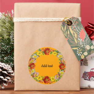 Vorlage für die Farben im Herbst Runder Aufkleber